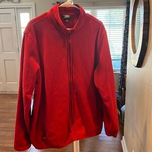 Lands End red fleecy jacket XL very nice